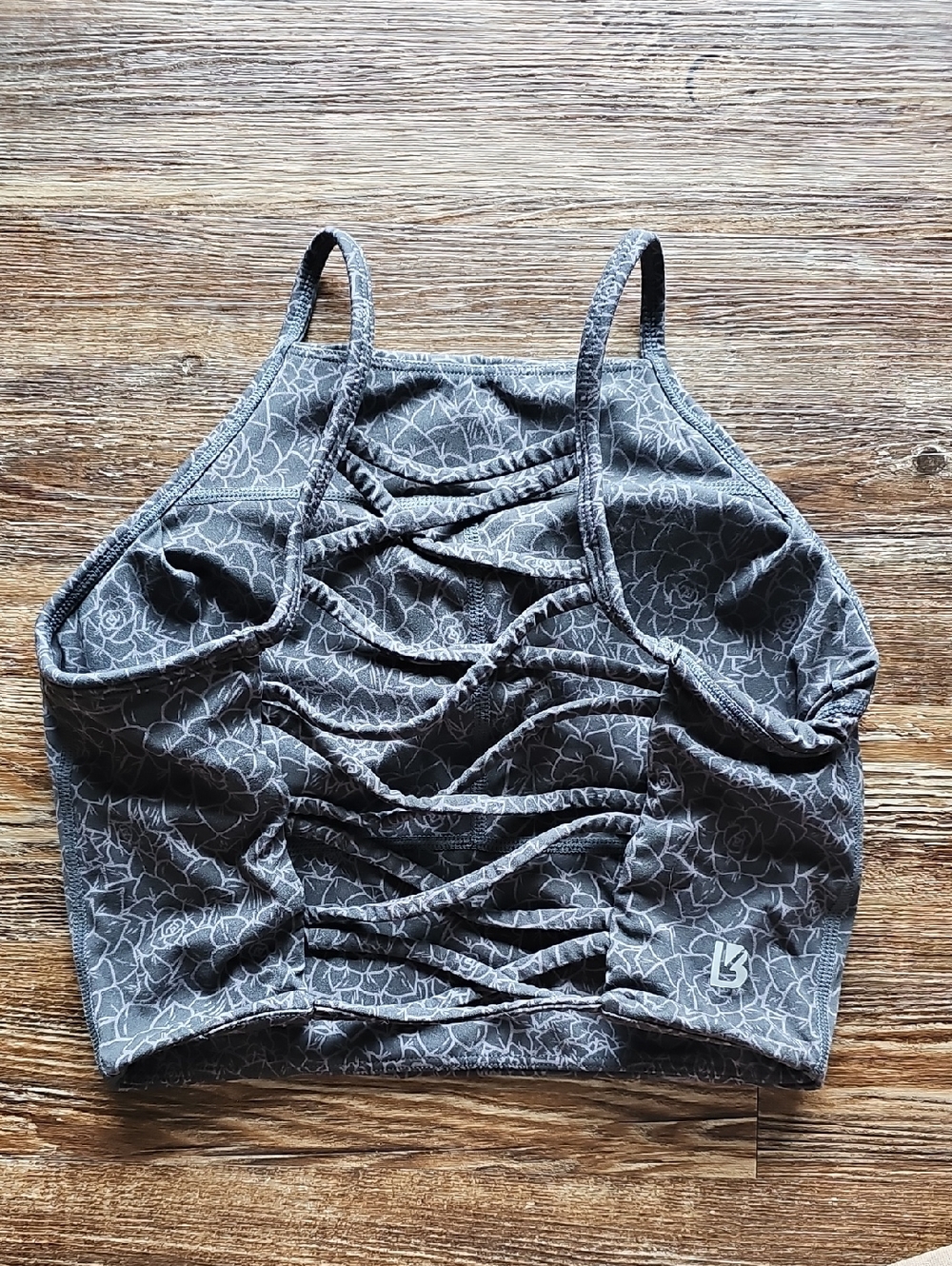 Buffbunny Ivy Crop Top - Eden Print Floral Grey